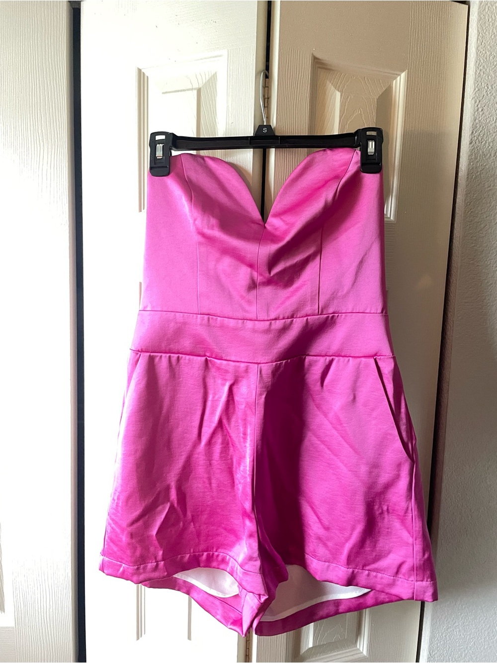 Lavender Brown Hot Pink Strapless Romper Shorts